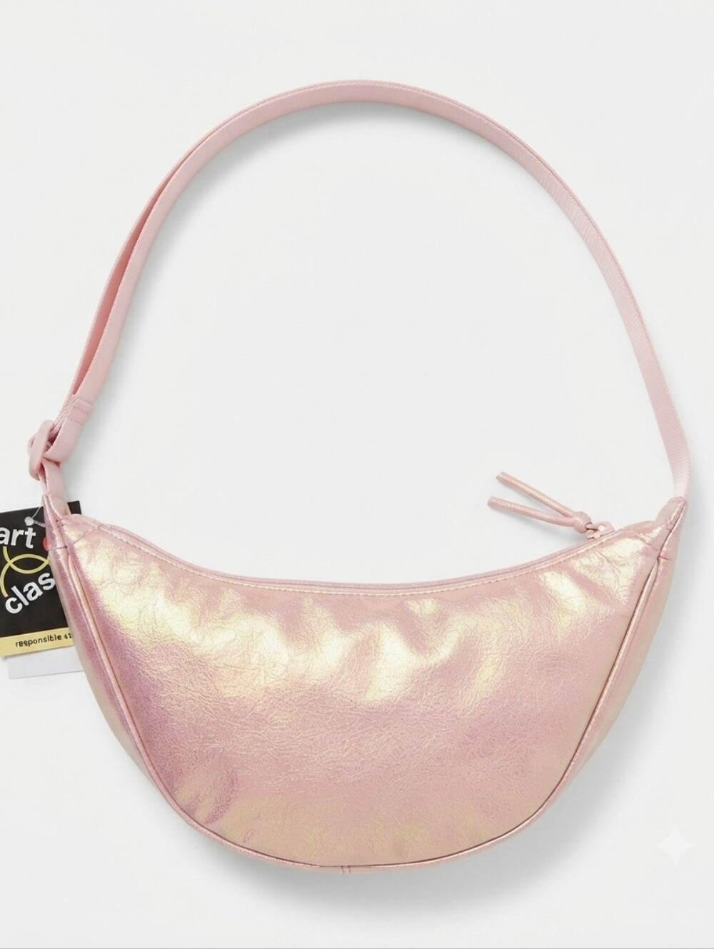 NWT Art Class Iridescent Pink Crescent Crossbody Bag